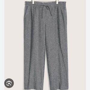 Linen Blend Wide Leg Pants - 2X
